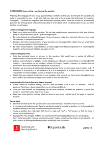 Analysing  the  language  of  your ... TLC PODCASTS: Essay-writing - questioning the question