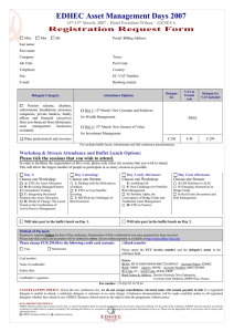 EDHEC Asset Management Days 2007 Registration Request Form 12 -13