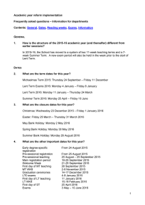 Academic year reform implementation  – Information for departments Frequently asked questions