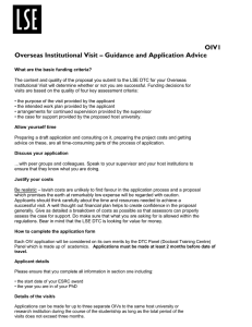 OIV1 Overseas Institutional Visit – Guidance and Application Advice