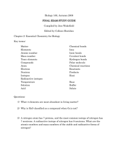 Biology 160, Autumn 2008 FINAL EXAM STUDY GUIDE Compiled by Jess Wakefield