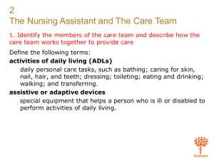 2 The Nursing Assistant and The Care Team