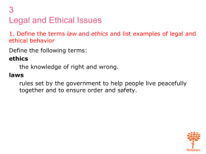 3 Legal and Ethical Issues