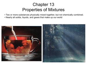 Chapter 13 Properties of Mixtures