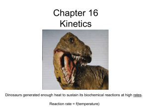 Chapter 16 Kinetics