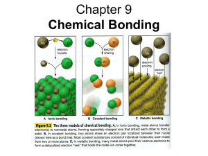 Chapter 9 Chemical Bonding