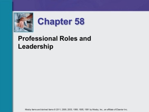 Chapter 58 Professional Roles and Leadership