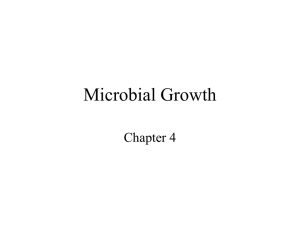 Microbial Growth Chapter 4