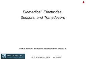 Biomedical  Electrodes, Sensors, and Transducers Biomedical Instrumentation