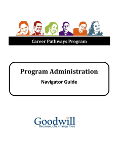 Program Administration Navigator Guide Career Pathways Program