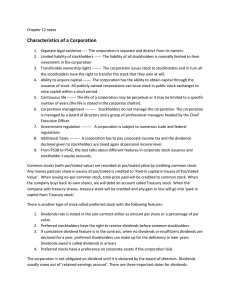 Characteristics of a Corporation