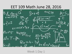 EET 109 Math June 28, 2016 Week 1 Day 1