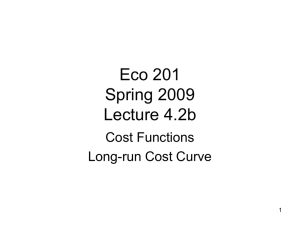 Eco 201 Spring 2009 Lecture 4.2b Cost Functions