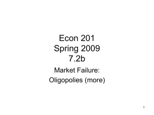 Econ 201 Spring 2009 7.2b Market Failure: