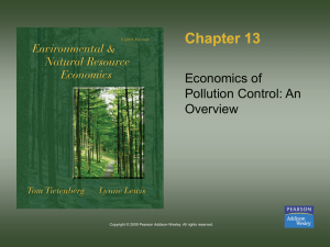 Chapter 13 Economics of Pollution Control: An Overview