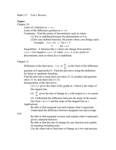 Math 117 Test 1 Review  Chapter 10