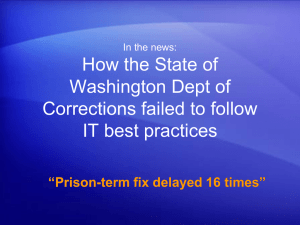 How the State of Washington Dept of Corrections failed to follow