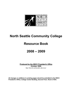 North Seattle Community College Resource Book – 2009