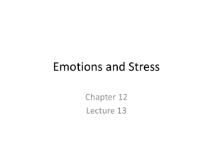Emotions and Stress Chapter 12 Lecture 13