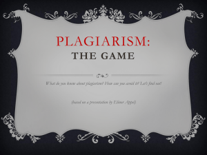 PLAGIARISM: THE GAME