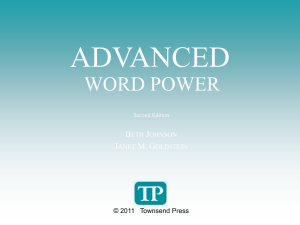 ADVANCED WORD POWER B J
