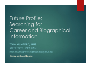 Future Profile: Searching for Career and Biographical Information
