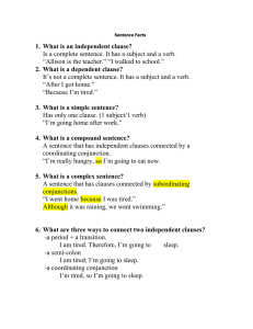 1.  What is an independent clause?