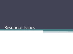 Resource Issues