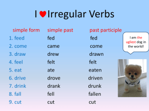 I    Irregular Verbs