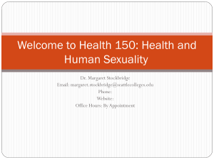 Welcome to Health 150: Health and Human Sexuality
