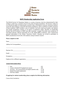 BSPS Membership Application Form