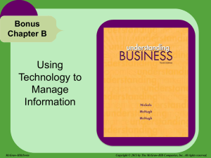 Using Technology to Manage Information