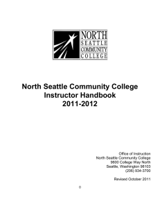 North Seattle Community College Instructor Handbook 2011-2012