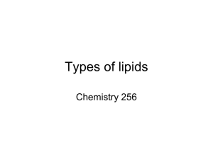 Types of lipids Chemistry 256