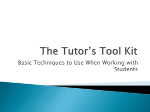 Basic Techniques to Use When Working with Students