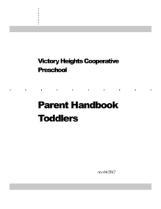Parent Handbook Toddlers  .
