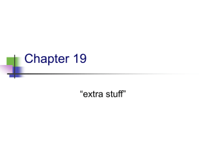 Chapter 19 “extra stuff”