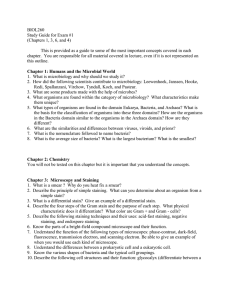 BIOL260 Study Guide for Exam #1 (Chapters 1, 3, 6, and 4)