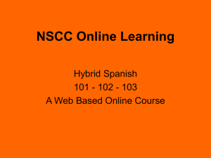 NSCC Online Learning Hybrid Spanish 101 - 102 - 103