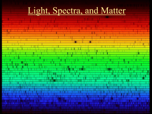 Light, Spectra, and Matter