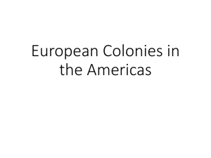 European Colonies in the Americas