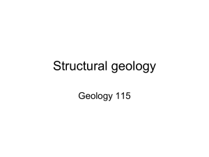 Structural geology Geology 115
