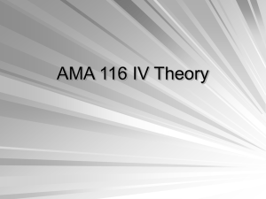 AMA 116 IV Theory