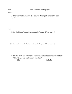 LS5  Units 3 – 4 and Listening Quiz Unit 3