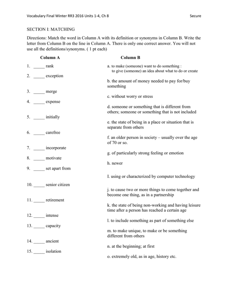 section-i-matching