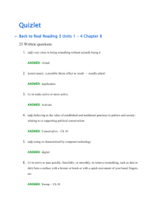 Quizlet  25 Written questions