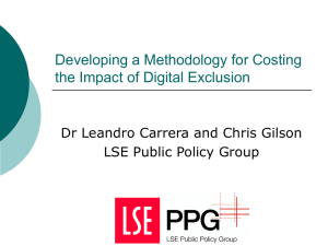 Developing a Methodology for Costing the Impact of Digital Exclusion