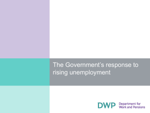 The Government’s response to rising unemployment