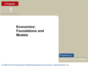 1 Economics: Foundations and Models