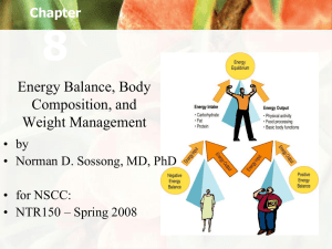 8 Energy Balance, Body Composition, and Weight Management